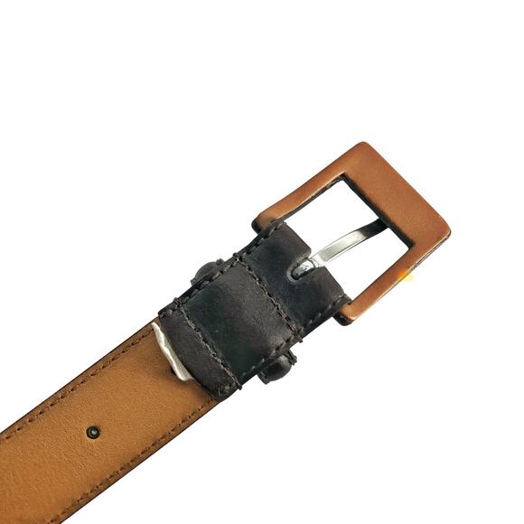 Ralph Lauren Dark Brown Leather Belt with Silver Buckle main image 13